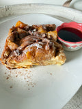 Baked Peach & Praline French Toast Slice