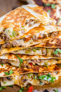 Cheesecake Quesadilla & Chips & Queso & Choc Chip Cookie