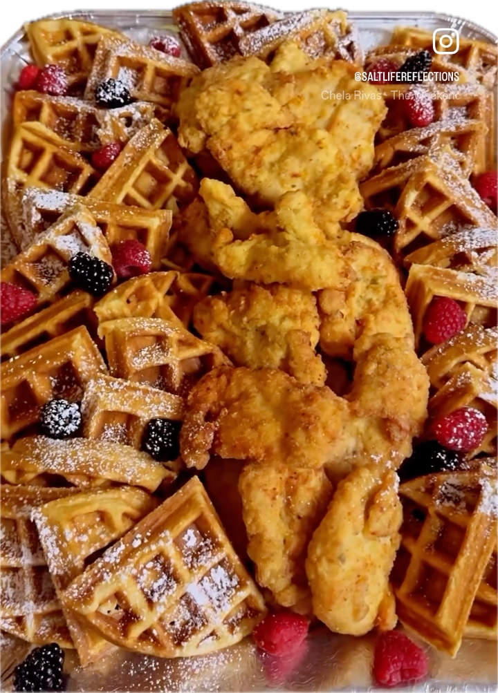 Chicken and Waffles Board