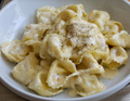 Cheese Tortellini Alfredo & Garden Salad